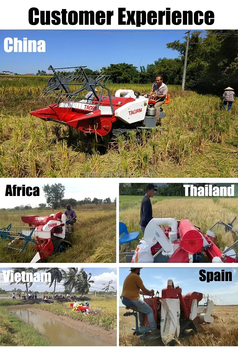 自動13馬力新型小麦・米収穫機 クボタ・ズームリオン・YTO - Combine Harvester Mini のレビューと価格